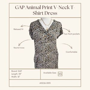 GAP Leopard Print V-Neck Dress